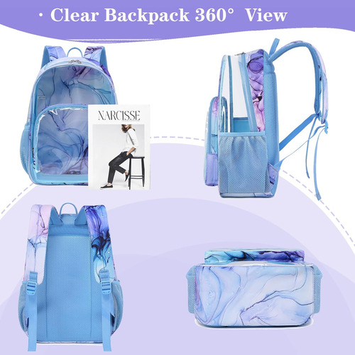 Mochila Transparente Para La Escuela, Resistente Tpu Transpa