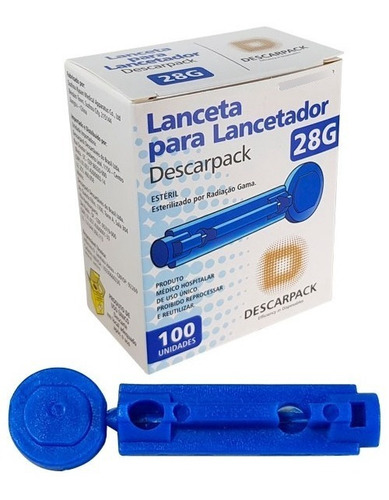 Lanceta Para Lancetador 28 G Com 100 Und - Descarpack