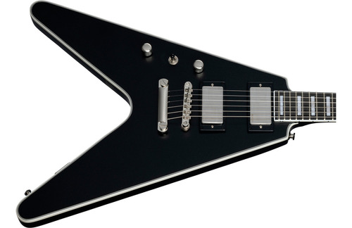 Guitarra Eléctrica EpiPhone Flying V Prophecy Black Zurda Color Aged Jet Black Metallic Material Del Diapasón Ébano Orientación De La Mano Zurdo