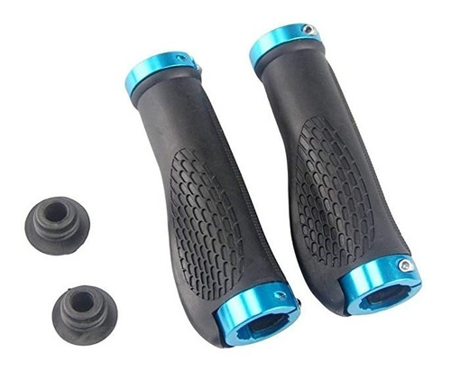 Mango Para Bicicleta - Grips Negro Azul