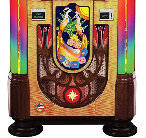 Imagen 5 de 7 de Rockola Bubbler Cd Peacock Jukebox Con Bluetooth §