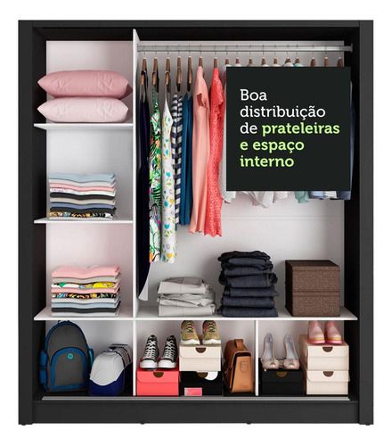 Ropero Madesa Mônaco 3 Puertas Corredizas 1 Con Espejo