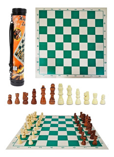 34cmx34cm Andux Chess Game Set Piezas de Ajedrez y Tablero Enrollable QPXQ-01