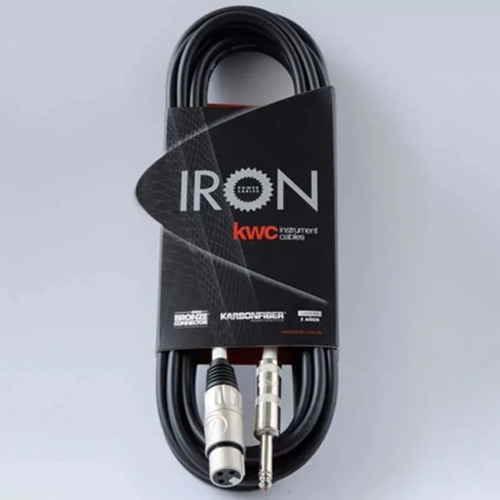 Imagen 1 de 10 de Cable Microfono Kwc Iron 231 Canon/plug Standard 6 Mts