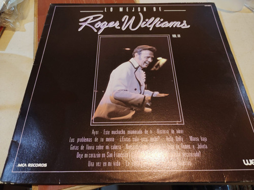 Roger Williams Lo Mejor De Vol 3 Vinyl,lp,acetato 