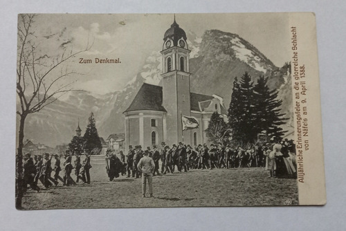 Antigua Postal Militar Suiza 1908