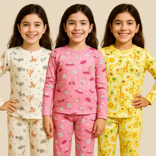 Pijama Infantil Suede Menina Longo Manga Comprida E Calça