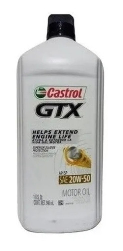 Castrol 20w50 Gtx Mineral 9,46 Ml.