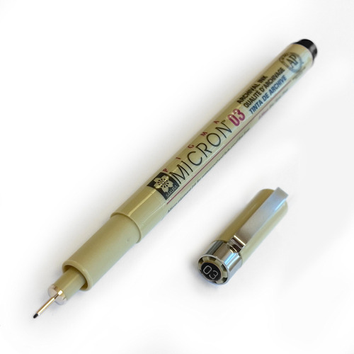 Pigma Sakura Micron-pigment Fineliners-single-0.3mm-negro