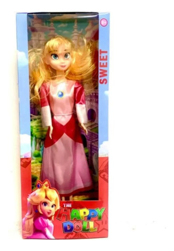 Muñeca Princesa Juguete Para Niñas Peach Mario Bros