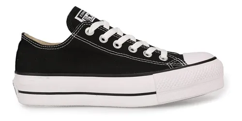 Zapatilla Converse Plataforma Mujer Plateada Con Brillos - $ 23.979,6