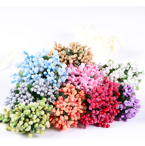 144 Unidades Por Lote De Flores Artificiales Pequeñas Con Fo