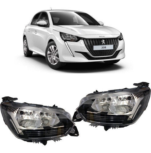 Juego De Opticas Peugeot 208 2020 2021 2022 Sin Led Con Luz