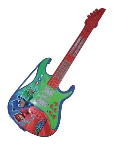 Imagem 1 de 5 de Guitarra Eletrônica Pjmasks Infantil  Com Som E Luz Promoção