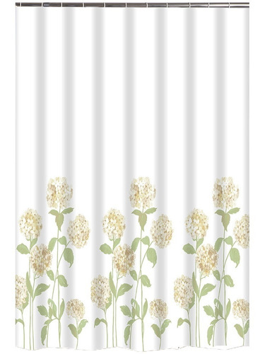  Cortina Baño Tela Teflonada Impermeable Diseño Flores