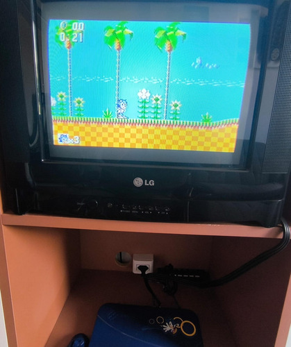 Console Sega Master System Evolution Sonic Tec Toy Controle Semi-novo Funcionandol+garantia Azul