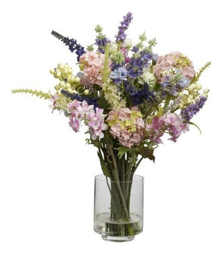 4760 Arreglo De Seda Lavanda Y Hortensia Mixto 15 5 X 6...