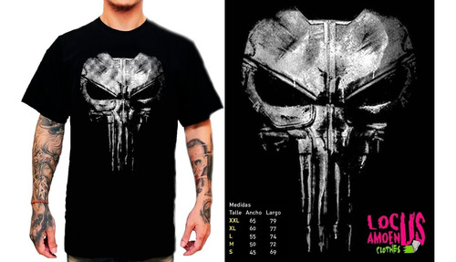 Remeras Camisetas  The Punisher Marvel Serigrafia Calavera