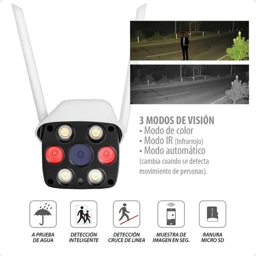 Imagen 5 de 10 de Camara Ip De Seguridad Wifi Exterior Inalambrica Hd 1080p