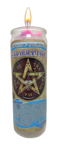 Veladora Esotérica Aromática Tetragramaton Protección Fuerza