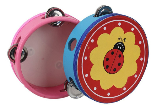 Imagen 4 de 6 de 15 Cm Bebé Niño Niño Handbell Aplaudir Tambor Pandereta Sona