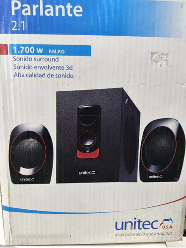 Parlante Sonido 14 Watt Teatro Gamer  Unitec 2.1