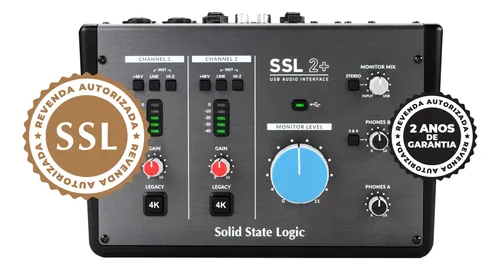 Interface de áudio Solid State Logic SSL 2+ Preto Interface de áudio Solid State Logic SSL 2+ Preto