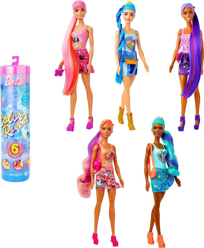 Barbie Color Reveal Doll Con 6 Sorpresas De Unboxing, Series