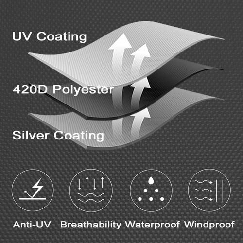 Cubierta Impermeable Para Sombrilla Voladiza De 9-12 Pies