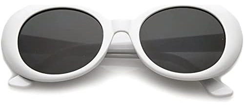 Zanegear Gafas De Sol Redondas Ovaladas Blancas, Gruesas Y