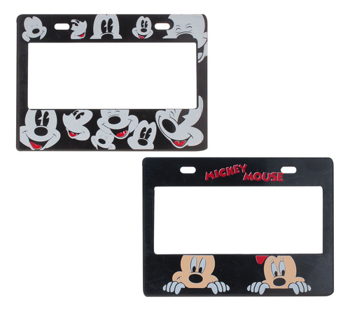 Marco Portaplaca Moto Plastico Logo Impreso Mickey Mouse