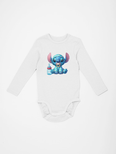 Playera Para Bebé, Mameluco, Pañalero Lilo Y Stitch Bebé Ml Blanco 18-24 M Lisa