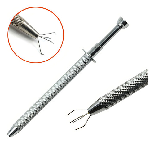Pinça Seringa Com 4 Garras Para Pedras - Kit Com 3 Pinças