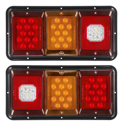 Partsam 2 X Luces Traseras Led Triples 45 Led Rectangulares