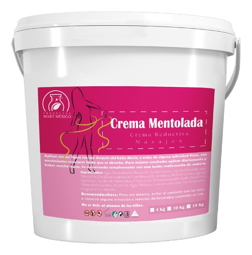  Crema Mentolada Reductiva Rosa 19 Kilos