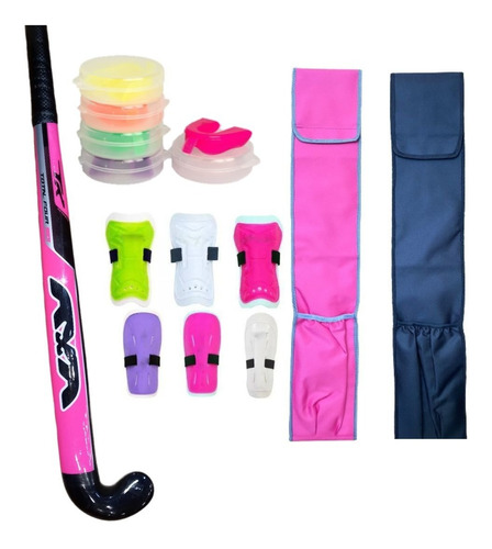 Palo De Hockey Tk + Funda + Bucal + Canillera - Hockey House