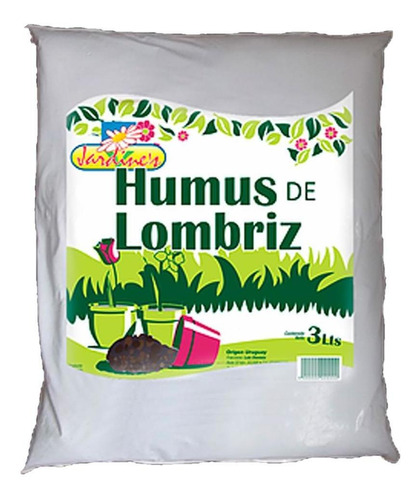 Humus De Lombriz Fertilizante Ecológico 3lt Jardines H Y T