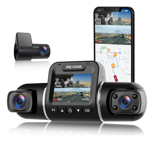 Rexing V2 Pro Ai Dash Cam, 3 Canales De Grabación T