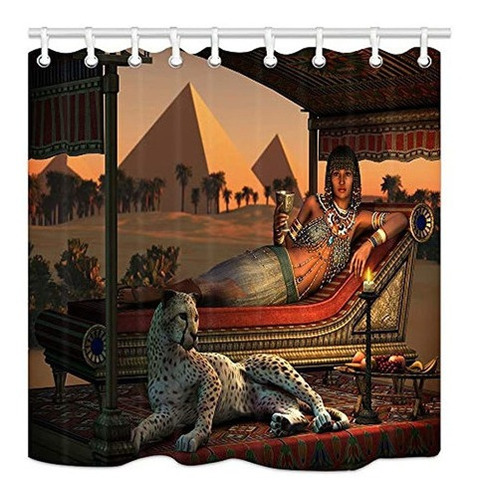 Cortinas De Ducha De Leopardo Egipcio Decoración Antigua