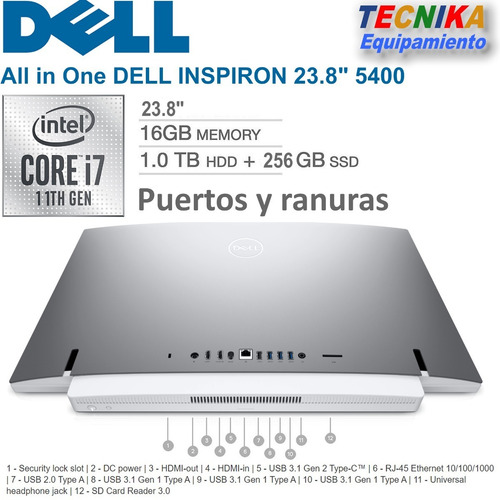 Imagen 5 de 7 de Dell Inspiron 24' Aio Touch I7 13va Gen 16gb 1tb Blanco 2023