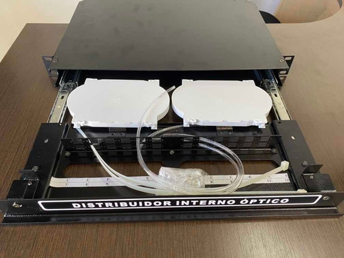 Imagem 5 de 8 de Distribuidor Optico Dio 24 Fibras C/ Bandeja E Painel Rack19