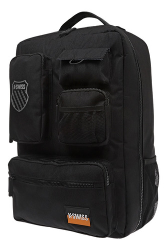 Mochila Casual Escolar K-swiss Biker Color Negro