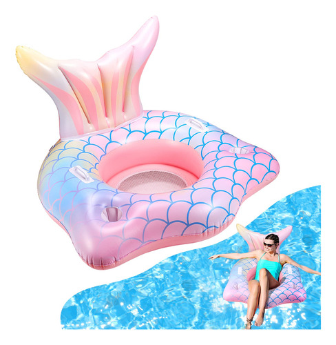 Silla Flotante Inflable Para Piscina, Flotador De Cola De Si