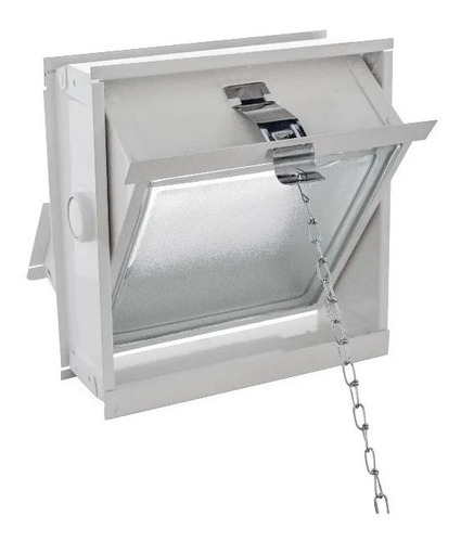 Caja Ventana Metalica Epoxi Para 1 Ladrillo De Vidrio Import