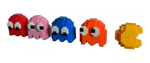 Set Pacman + Fantasmitas - Retro -impresion 3d