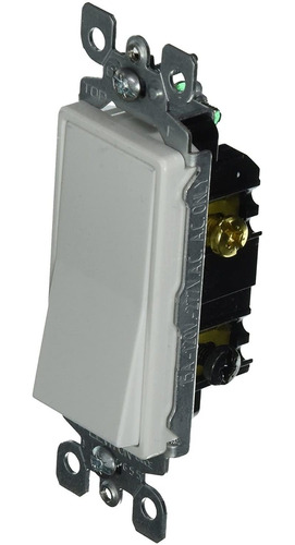 Leviton 5613-2w 15 Amp, 120/277 Voltios, Decora Rocker Manil