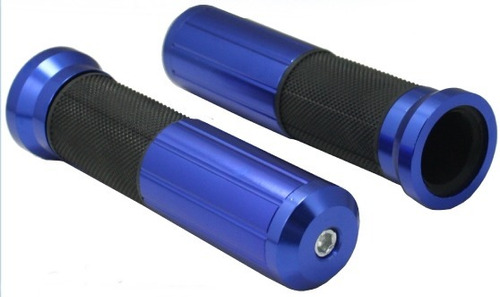 Puño Aluminio Rizoma Pista Universal Azul Grip De Goma Mecan