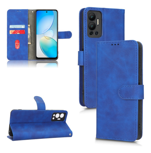 Funda De Piel Blue Skin Feel Para Infinix Hot 12