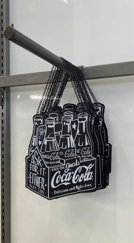 Cartel Decoración Colgante Coca Cola Metal Original 23x25cm