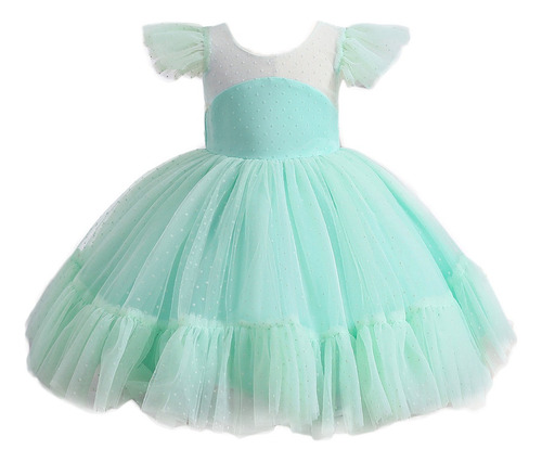 Vestido De Princesa De Fiesta Elegante De Tul Para Niñas